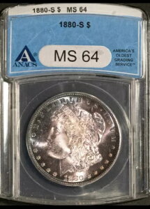 1880-S ��� 1�h�� �����K���h�� MS 64 ANACS 1510479 + �{�[�i�X