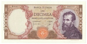 10000 ���� BANCA D'ITALIA �~�P�����W�F�� ���f���[�T 1964/07/27 qFDS