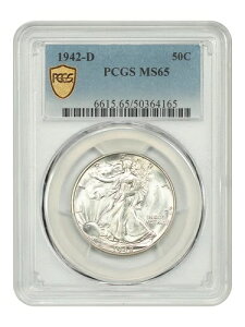 1942-D 50C PCGS MS65 - �E�H�[�L���O�E���o�e�B�E�n�[�t�_���[