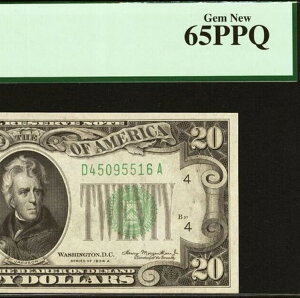 1934�NA 20�h���A�M������s�� PCGS 65PPQ - ��� �N���[�u�����h�n�� - Fr 2055-D