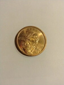 2000年 P サカガウィア 1ドル硬貨 米国リバティゴールドカラー「レア」