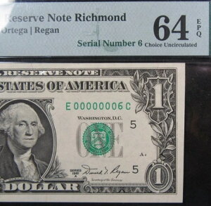 1981A $1 FRN PMG CU64 EPQ�B�V���A���i���o�[1����6�I�󏭂�1���I(125061)