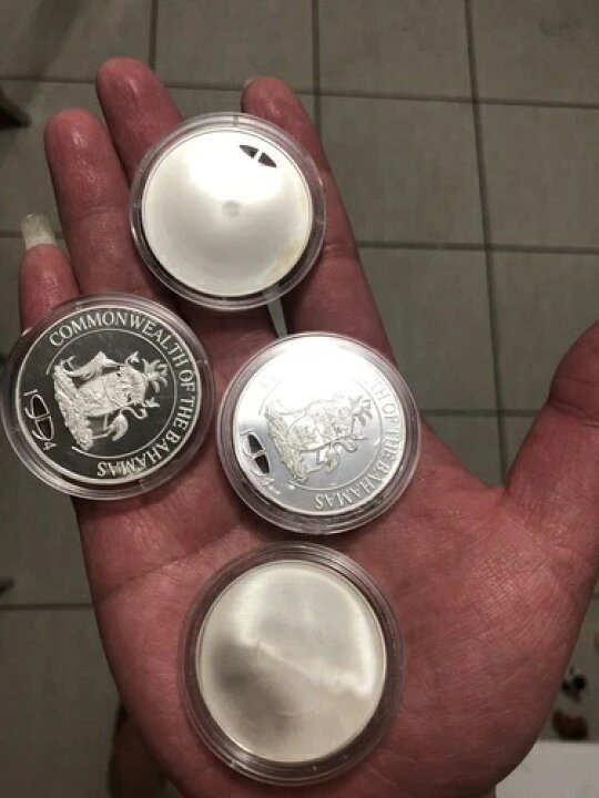 楽天市場】1994年バハマゴルフホールインワン5ドル銀貨4枚セット 