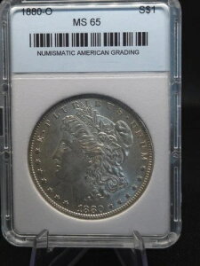 1880-O �����K���E�_���[ MS65 NAG ? �y�x�̕ϐF ? 1879�N�̗��� ? �󏭂ȃj���[�I�[�����Y