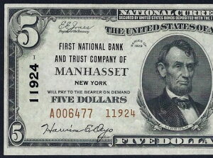 ????NY 1929 $5 TYPE-2 ??}nZbgAj[[N?? PCGS EX FINE 45 PPQ 󏭎!!!