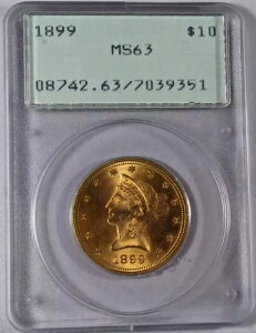 1899�N P �S�[���h �C�[�O���X ���o�e�B�w�b�h PCGS MS-63