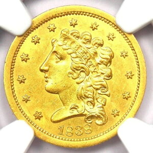 1838�N �N���V�b�N �S�[���h �N�H�[�^�[�C�[�O�� 2.50�h�� �R�C�� - NGC �����ʏڍ� (UNC MS)
