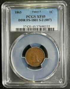 PCGS XF45 1865 CfBAZg t@V[ 5 Xm[ 2 _u_C DDR A! SZ