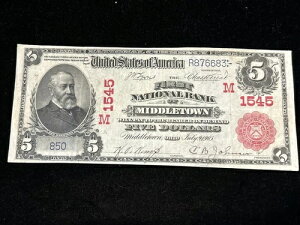 1902 N 5 h 1st National Bank MIDDLETOWN InCI ʉ CH #1545 ԂV[ !!