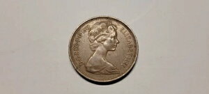 希少な1971年新ペ??ンス2ペンス英国エリザベス2世記念コイン初版