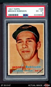 1957 Topps #328 �u���b�N�X�E���r���\�� �I���I�[���Y RC HOF PSA 6 - EX/MT