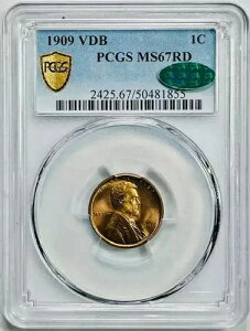 1909�N P �X���[���Z���g �����J�[�� �y�j�[ PCGS MS-67 RD ���b�h VDB CAC