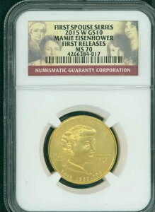 2015-W $10 S[hz Mamie Eisenhower NGC MS70 MS-70 t@[Xg[X F.R. FR !!