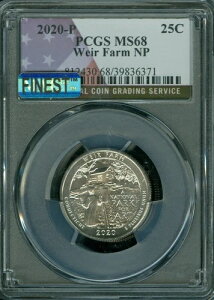 2020 P WEIR FARM PARKS QUARTER PCGS MS68 PQ MAC ō & ȂB
