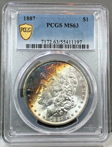 1887N AJ 1h K PCGS MS63 ~ ꂢȐF