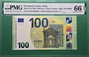 2019 BA / C^A 100 EURO P# 24s PMG 66 EPQ GEM UNC