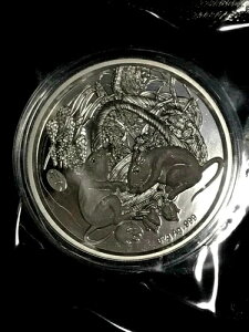 2020年 中国旧正月 ネズミパンダ 2オンス 銀高浮き彫りメダル - 瀋陽造幣局