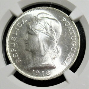 |gK: Republic 50 Centavos 1916 MS64+ NGCB