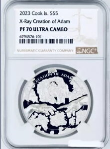 2023 X-Ray Creation of Adam Cook �� 1 �I���X �V���o�[ �R�C�� NGC PF70 UCAM ���s���� 1500 ���ł��B