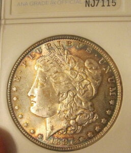 1887�N �����K����� �I�[���hANA�z���_�[ MS 63 �J���t�����ӕ��g�[�j���O 4168-2