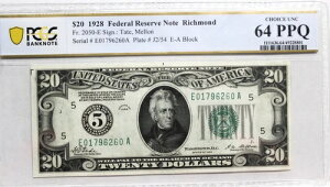 1928N 20hD FRN RICHMONDAV[APCGS 64 PPQ Fr 2050-E 
