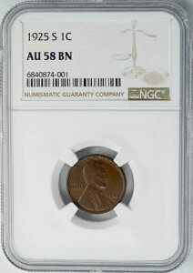 1925-S �����J�[�� �Z���g 1�Z���g AU58BN NGC 949612-4