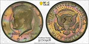 MS66 1974-D 50�Z���g �P�l�f�B �n�[�t�_���[�APCGS �g�D���[�r���[ - ���C���{�[�G���x���[�v�g�[��
