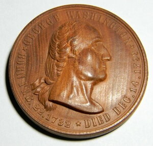 1876年 ペンシルベニア州フェアモントパーク国際博覧会 ワシントンウッドメダル (07301)