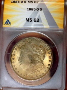 ���[�K�� �V���o�[�h�� 1885 O ANACS MS 62 �����X�^�[ �S�[���f���u�����Y�g�[�� WOW �R�C��