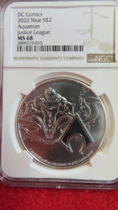 2022 DCR~bNX WXeBXE[O ANA} 1IX .999 Vo[ NGC MS68 jEG