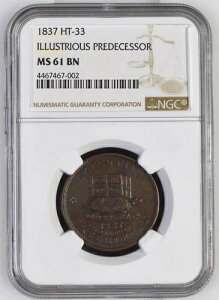 1837 NGC MS61BN HT-33 �P���������� �����I���̃g�[�N�� �^�[�g��