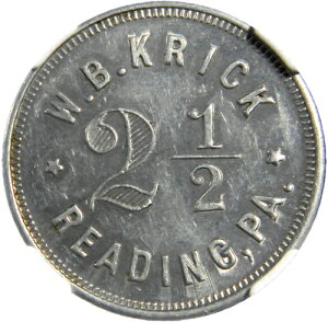 Reading PA W P Krick Caf'e Bissinger 2 1/2�g�[�N�� NGC MS 62 (08-6)