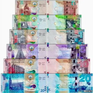 6枚セット 2014年 クウェート 1/4 1/2 1 5 10 20 ディナール P 29 30 31 32-34 UNC 新紙幣