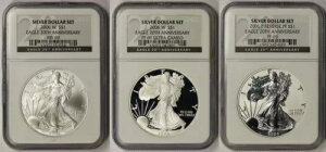 3���Z�b�g 2006�N 20���N�L�O �V���o�[�C�[�O�� $1 MS 69 PF 69 UCAM REV PF 69 NGC