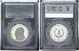 GDR 5 }[N 1989-A J[ tH IVGcL[ PCGS PR68DCAM v[t 121420