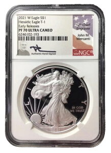 2021-W �V���o�[�C�[�O�� �w�����f�B�b�N�C�[�O�� T-1 ER NGC PF70 �E���g���J���I �����J���e�B �݌ɂ���