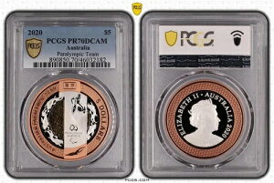 2020�N�I�[�X�g�����A�p�������s�b�N�`�[�� 5�h�� �v���[�t PCGS PR70DCAM Eq. Top Pop #2182