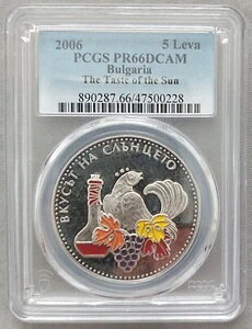 �u���K���A �V���o�[ �v���[�t 5�����@ �R�C�� 2006�N KM#284 TASTE OF SUN PCGS PR66