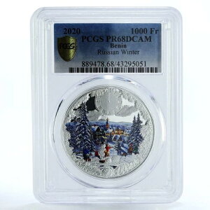 �x�i�� 1000�t���� ���V�A�~�G PR68 PCGS �J���[�v���[�t��� 2020�N