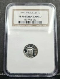 1999-W $10 イーグル PF 70 ウルトラカメオ NGC #382