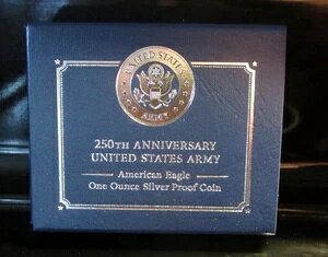 アメリカ陸軍250周年記念 アメリカンイーグル 1オンス プルーフ銀貨 - 現品