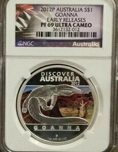 2012�N �I�[�X�g�����A �S�A�i �g�J�Q ঒��� �J���[�� 1�I���X 999 �V���o�[ NGC PF69 �v���[�t