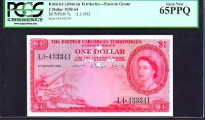 �C�M���X�̃J���u�C�n�� P7c $1�u�n�}�����v1963 PCGS 65PPQ! �ɂ߂Ċ�!