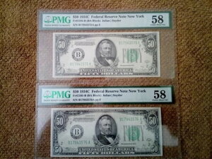 Ɋ󏭂1934N 50h 2ZbgACAUAPMG 58