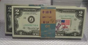 �󏭂�2�h�� 1976�N FRN �X�g���b�v�t�� Unc �A�� 1976�N4�� 25����p�b�N2�� 50���� �N���X�v