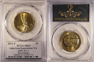 2021N PCmx[Vh VA $1 xCubWgl PCGS MS67 t@[XgXgCN |WVA