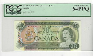 1969N BOC BC-50bAA$20 Law/Bou SN: *YA 2403271 PCGS MS-64 PPQ Repl. Note