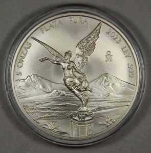 2023 レイ メキシコ リベルタ 5 オンザス プラタ プラ 5 オンス 0.999 ファイン シルバー 未流通