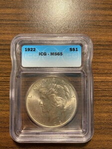 1922-P s[XVo[h 1h ICG ~gXe[g 65 MS 65 ^Cv2 [[t