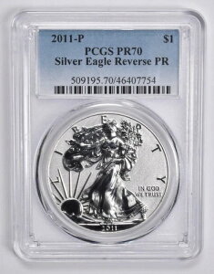 PR70 REV 2011-P �A�����J�� �V���o�[ �C�[�O�� ���o�[�X �v���[�t PCGS �u���[���x��